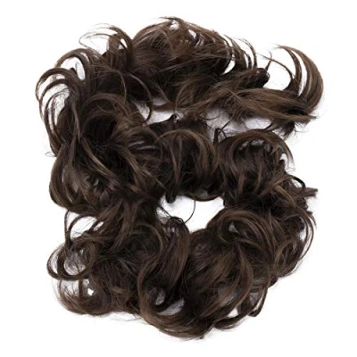 Afbeelding van CAISHA XXL Haarstukje Haarwokkel Opgestoken Volumineus Gekruld Knoet Middenbruin HW25