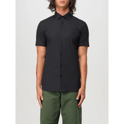 Afbeelding van Short Sleeve Solid Casual Shirt with Button Closure Black