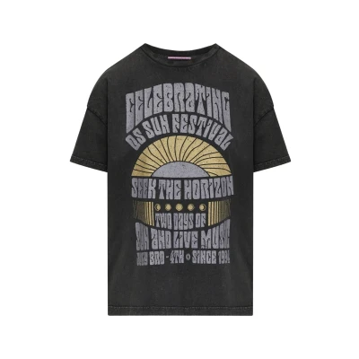 Afbeelding van QS Tshirt print, Dames, Maat: Small, Schwarz