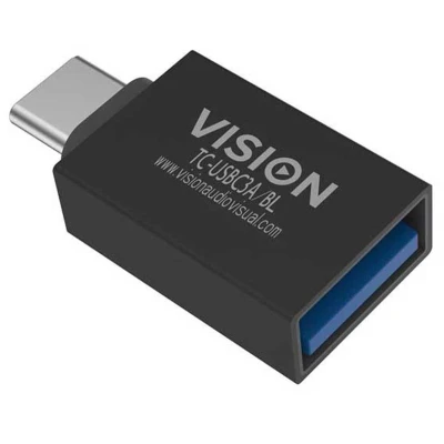Afbeelding van Professionele Hoogwaardige Adapter Van Usb C Naar A Vision Levenslange Garantie Wordt Aangesloten Op En Is Voorzien Normale 3.0 Aansluiting (M) Type (F) 3.1 Gen 2 Zwart