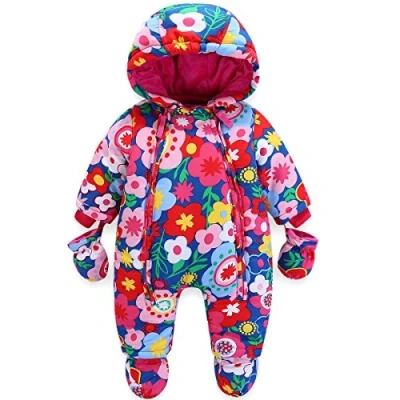 Afbeelding van Meisjesskipak voor baby‘s met capuchon, handschoenen en slofjes, 3 6 maanden