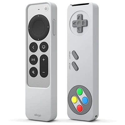 Afbeelding van elago R4 Retro Hoesje Case Compatibel met Apple TV 4k Siri Afstandsbediening 3e Generatie(2022) en 2e Generatie (2021)Klassieke Controller Ontwerp [Niet Functioneel], Bescherming Tegen Vallen (Licht Grijs)