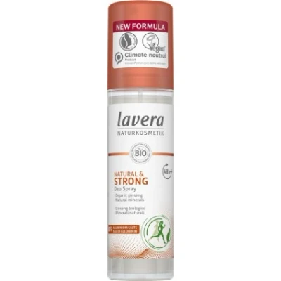 Afbeelding van Lavera Deodorant Spray Natural &amp; Strong Bio En it, 75 ml