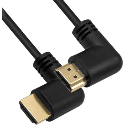 Afbeelding van HDMI kabel 90 haakse connectoren (links/rechts) HDMI2.0 (4K 60Hz + HDR) 1 meter