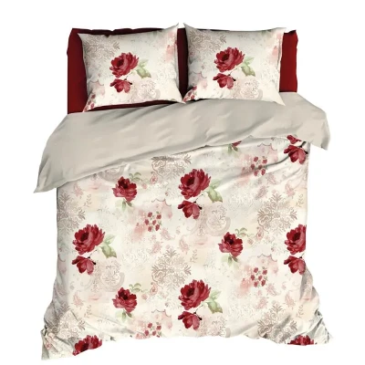 Afbeelding van Satin d&#039;Or Grace Dekbedovertrek Tweepersoons 200x200/220 cm Rood