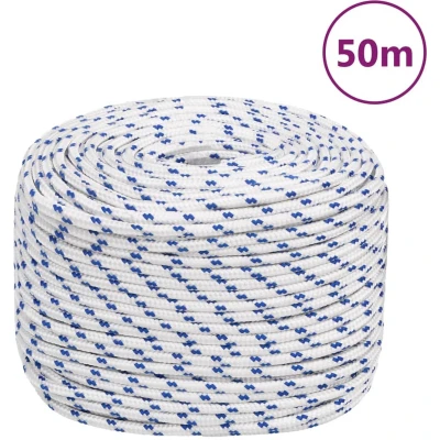 Afbeelding van vidaXL Boot touw 6 mm 50 m polypropyleen wit