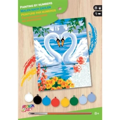 Afbeelding van Sequin Art Schilderen Op Nummer Zwanen