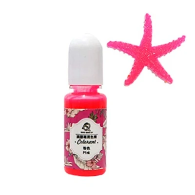 Afbeelding van Brussels08 10g/fles epoxyhars vloeibare pigment UV hars kleurstof kunst ambachten geurloze kleurverf voor sieraden maken siliconen DIY handgemaakte roze