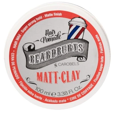 Afbeelding van Beardburys Matt Clay Haarwax met hoge bevestiging, mat, laat geen resten achter, 100 ml