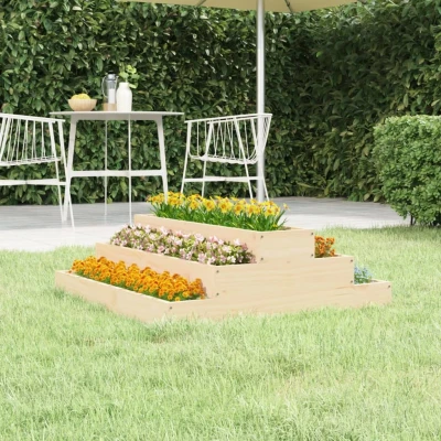 Afbeelding van Plantenbak 80x80x27 cm massief grenenhout