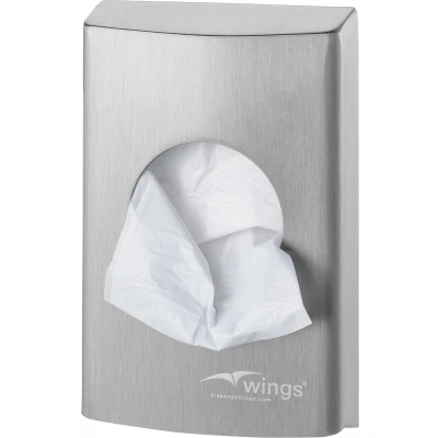 Afbeelding van Wings hygiënezakjesdispenser plastic WIN HBDC SAL RVS