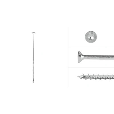 Afbeelding van Spaanplaatschroeven Verzinkt 6 x 180 mm Torx 25 met snijpunt Doos 100 Stuks