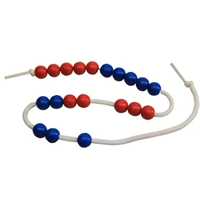 Afbeelding van WISSNER® actief leren 20er rekenkundige ketting rood/blauw RE Plastic