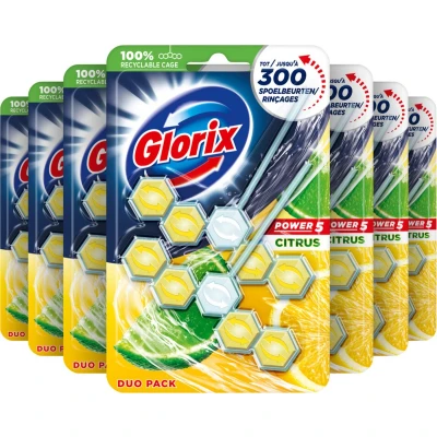Afbeelding van 7x Glorix Toiletblok Citrus 2 stuks