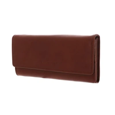 Afbeelding van FREDsBRUDER Leren Portemonnee Jola Wallet Flappy Golden Brown Bruine