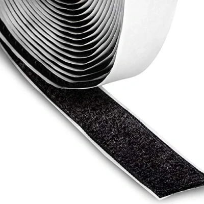 Afbeelding van FrogJim Fleeceband zelfklevend zwart 20 mm breed 5m Lusjeband klevend KRGSL5