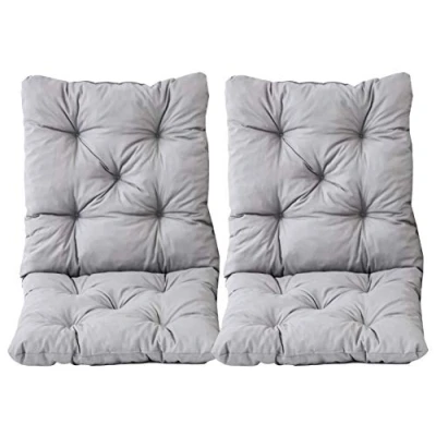 Afbeelding van Ambientehome 90067 98 x 50 8 cm HANKO Katoen Gewatteerd Laag Rugkussen Lichtgrijs (2 delig)