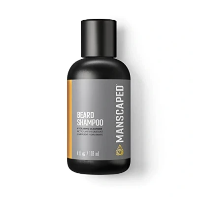 Afbeelding van MANSCAPED® Baardshampoo, hydraterende reiniger met etherische oliën van eucalyptus, rozemarijn, lavendel, baardwas voor haar en huid (118 ml)