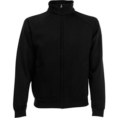 Afbeelding van Fruit of The Loom Premium 70/30 sweaterjas herentop met rits Zwart (2XL)