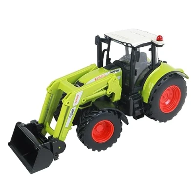 Afbeelding van Le Monde De La Ferme Tractor CLAAS 540 met voorlader boerderij 027041 1/32 vrijloopvoertuig groen metaal speelgoed voor kinderen landbouw voertuig vanaf 3 jaar
