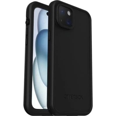 Afbeelding van OtterBox Fre hoes voor iPhone 15 Plus MagSafe, waterdicht (IP68), schokbestendig, vuilbestendig, gestroomlijnd en dun met ingebouwde schermbeschermer, 5x getest volgens militaire standaard, Zwart