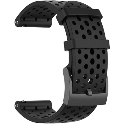 Afbeelding van Band voor Suunto 7/9 / 9Baro D5 Spartan/Fossil Nate/Q Silicone Zwart