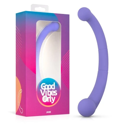 Afbeelding van Good Vibes Only Double End Vibrator Jane Paars