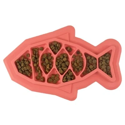 Afbeelding van Planet Dog Petstages Fishie Fun Feed Mat Slow Feeder Cat Bowl