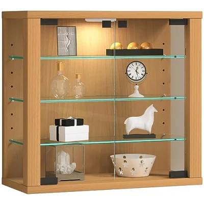 Afbeelding van VCM Wandvitrine Hangende Glazen Vitrinekast Vitrosa S