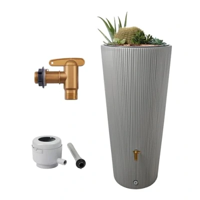 Afbeelding van 4rain 2 in 1 regenton en plantenbak (Zinkgrijs)