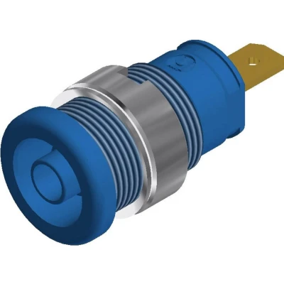 Afbeelding van SKS Hirschmann SEB 2610 F4,8 Veiligheids labconnector, female Bus, inbouw verticaal Stift Ø: 4 mm Blauw 1 stuk(s)