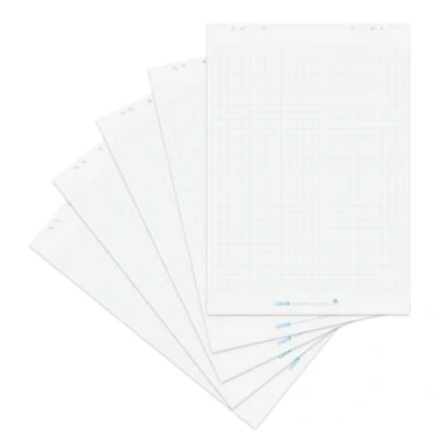 Afbeelding van Landre Flipchart papier, gerecycled, geruit, 20 vellen per blok, 5 stuks