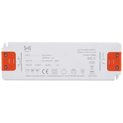 Afbeelding van SeKi LED voeding L 150 24 24V 6,25A 150W; driver transformator