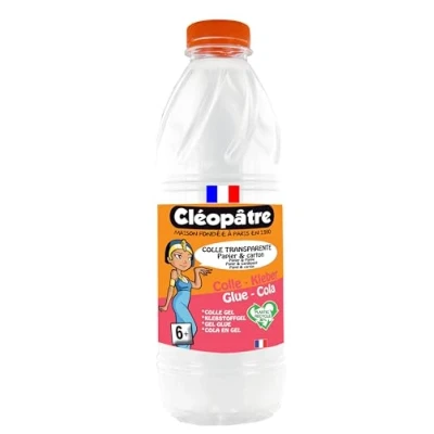 Afbeelding van Cléopatre Transparante lijm, navulverpakking, eenvoudig, nauwkeurig en gelijkmatig gebruik, oplosmiddelvrij, reiniging met water, vanaf 6 jaar, 1 kg