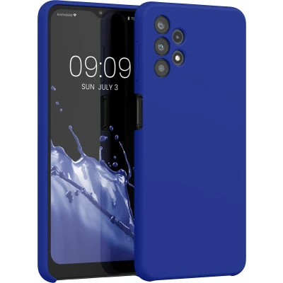 Afbeelding van kwmobile telefoonhoesje geschikt voor Samsung Galaxy A32 5G Hoesje met siliconen coating Smartphone case in Baltisch blauw