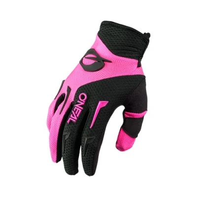 Afbeelding van O&#039;NEAL Cycling Glove Motocross MX MTB DH FR Downhill Freeride Duurzame, flexibele materialen, geventileerde palm Element Dames Zwart Pink Maat S