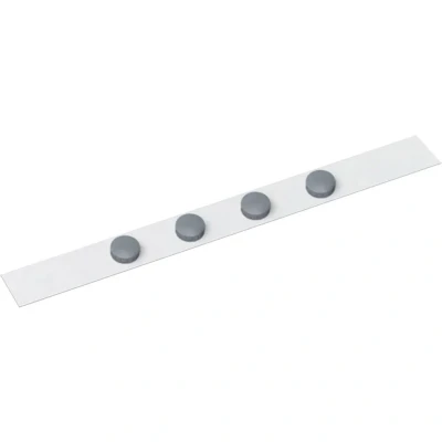Afbeelding van MAUL metaalstrip Standaard lijst zelfklevend 100X5cm incl. 4 magneten, wit metaalband