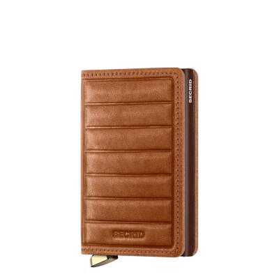 Afbeelding van Secrid Premium Slim Wallet Portemonnee Emboss Lines Cognac