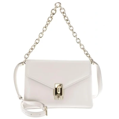 Afbeelding van FURLA Leren Schoudertas Meridiana Crossbody Bag With Double Strap Panna Crème