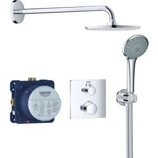 Afbeelding van Grohe perfect shower set therm. VK Rainsh.Cosm.210+Euphoria chroom