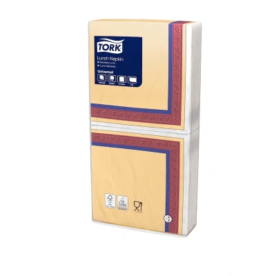 Afbeelding van Tork Lunchservet 32x33cm 1 laags 1/4 vouw Cuisine 509358