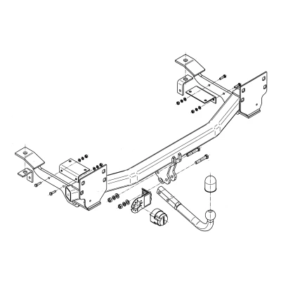Afbeelding van STEINHOF L 110 Trekhaak 150kg 3500kg LAND ROVER: Range Rover III (L322) 4.4 4x4, 3.0 D 4.2 3.6 5.0 4x4 2002 2012
