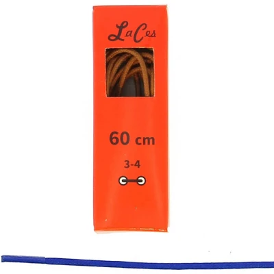 Afbeelding van Luxe dunne goedkope kwaliteit wax veters van LaCes de Belgique Koningsblauw, 90cm