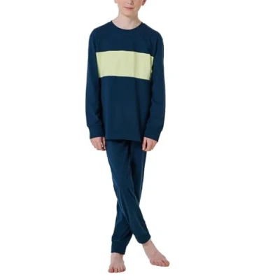 Afbeelding van Schiesser jongens pyjama set, Nachtblauw 182306, 140