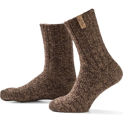 Afbeelding van SOXS® Wollen sokken SOX3548 Bruin Kuithoogte Maat 37 41 Teckel label