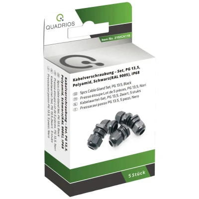 Afbeelding van Quadrios 2102CA119 Wartel assortiment PG13.5 PA66 Zwart 1 set(s)