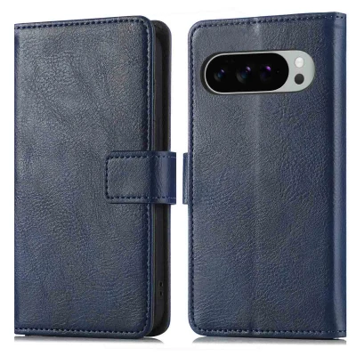 Afbeelding van Google Pixel 10 Pro XL Hoesje Kunstleder imoshion Bookcase Donkerblauw Telefoonhoesje