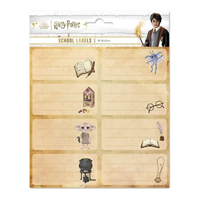 Afbeelding van Harry Potter Etiketten 4 X 8 cm Papier 16 stuks