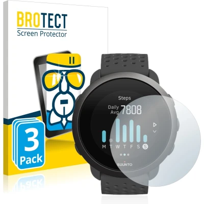 Afbeelding van BROTECT Screenprotector voor Suunto 3 Folie Beschermfolie Beschermglas transparant (3 Stuks)