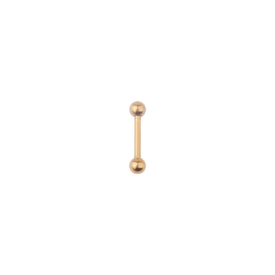 Afbeelding van Plux Fashion Barbell Piercing Goud 10mm Sieraden Goude Piercings Stainless Steel Oor HipHop Cadeau Fancy Luxe Style Duurzame Kwaliteit Halloween Oktoberfeest